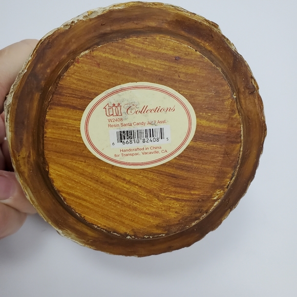 TII Collections Resin Santa Claus Figurine Candy Jar 5" Red Handcrafted Christma - Picture 6 of 7